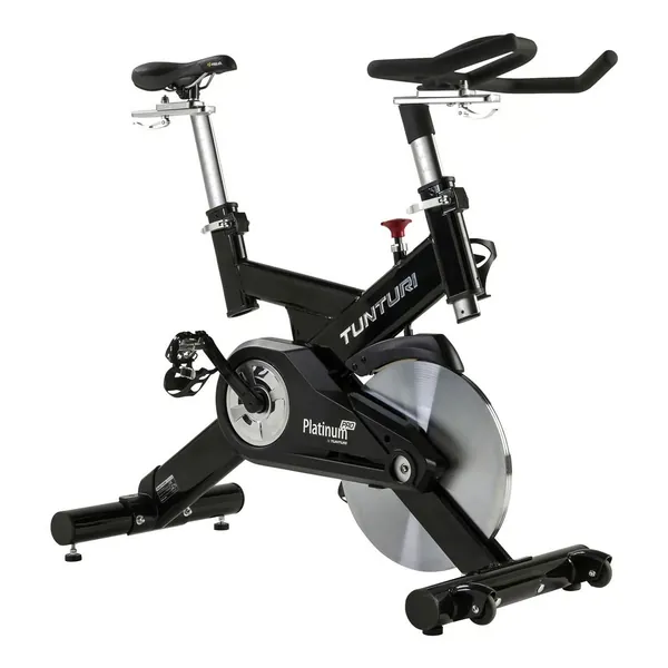 Tunturi Platinum Sprinter Bike PRO spinningpyörä säädettävällä ajoasennolla ja vauhtipyörällä sisäharjoitteluun.