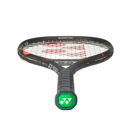 Yonex EZONE 100L Espresso Brown -tennismaila lähikuvassa valkoisella taustalla.